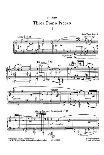 Fynd Hugh Wood: Three Piano Pieces Op.5