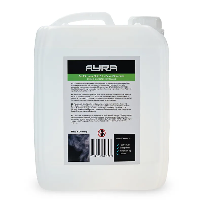 Trygg betalning Ayra Pro FX Oil Haze oljebaserad hazer-vätska 5 liter för