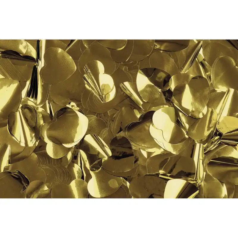 Showgear Metallic Confetti 1kg (Hearts, Gold Metallic, 55mm) Beställ idag