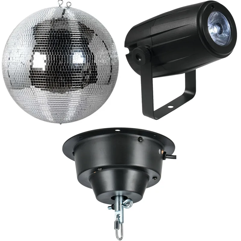 Begränsad tid Ayra DanceFX MB40-5x5 40cm Mirror Ball + Motor and RGBW Spot