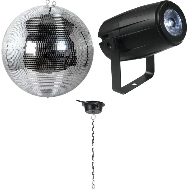 Ayra DanceFX MB20-10x10 20cm Mirror Ball + Motor and RGBW Sp Endast denna vecka
