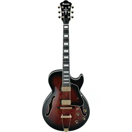 I lager Ibanez AG95QA-DBS Dark Brown Sunburst