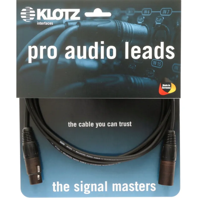 Klotz B2FM1N0120 Balanserad XLR-ljudkabel 1,2 meter Populärt val