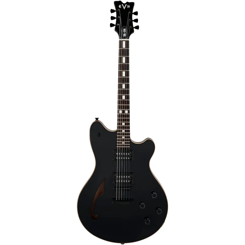 EVH SA-126 Standard Piano Black Semi-Hollow Electric Guitar Handla nu