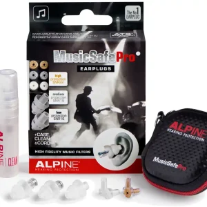 Alpine MusicSafe Pro Transparant – Öronproppar, 3 filter, transparenta, inkl. rengöring, 1 par Begränsat antal