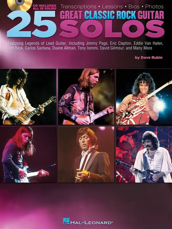 Dave Rubin: 25 Great Classic Rock Guitar Solos Nyhet