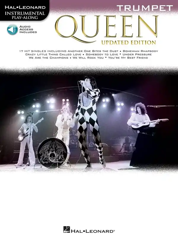 Hal Leonard Instrumental Play-Along: Queen (trumpet, updated version, bok + online audio access) Populärt val