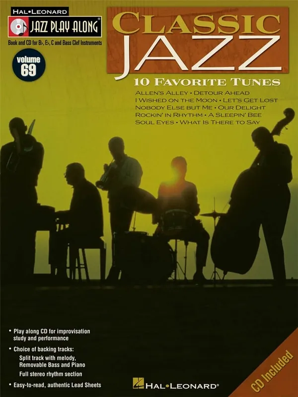 Hal Leonard Jazz Play Along Vol. 69: Classic Jazz 10 favorite tunes (Bok + CD) Nyhet