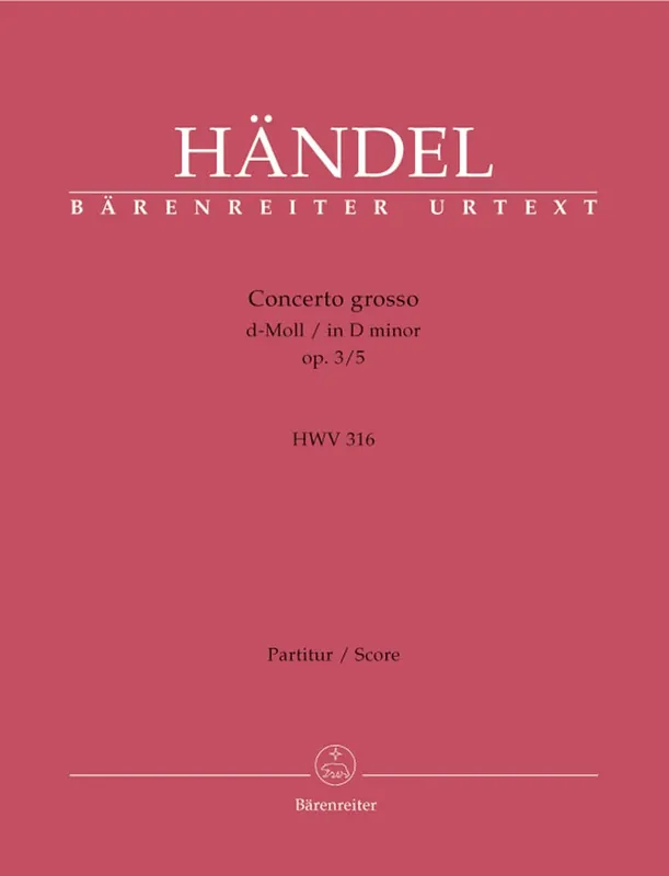 Populär Handel, George Frideric: Concerto grosso D minor op. 3/5 HWV 316