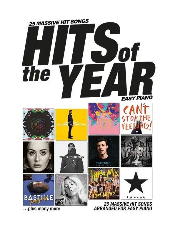 Hits of the year: 25 massive hit songs – easy piano (2016) Köp nu