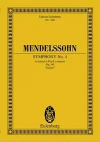 Utförsäljning Mendelssohn Bartholdy, Felix: Symphony No.4 A major/A-Dur/La majeur (Italian) Op. 90 (studiepartitur/study score)