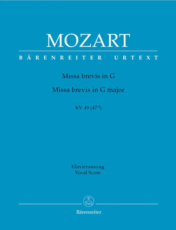 Rabatt Mozart, Wolfgang Amadeus: Missa brevis G major K. 49 (47d)